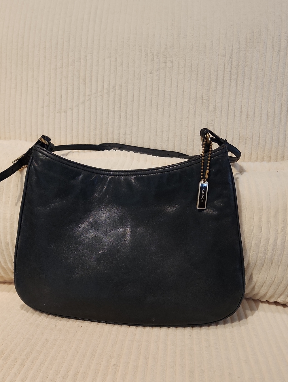 Coach Black Leather Shoulder Bag with Tag